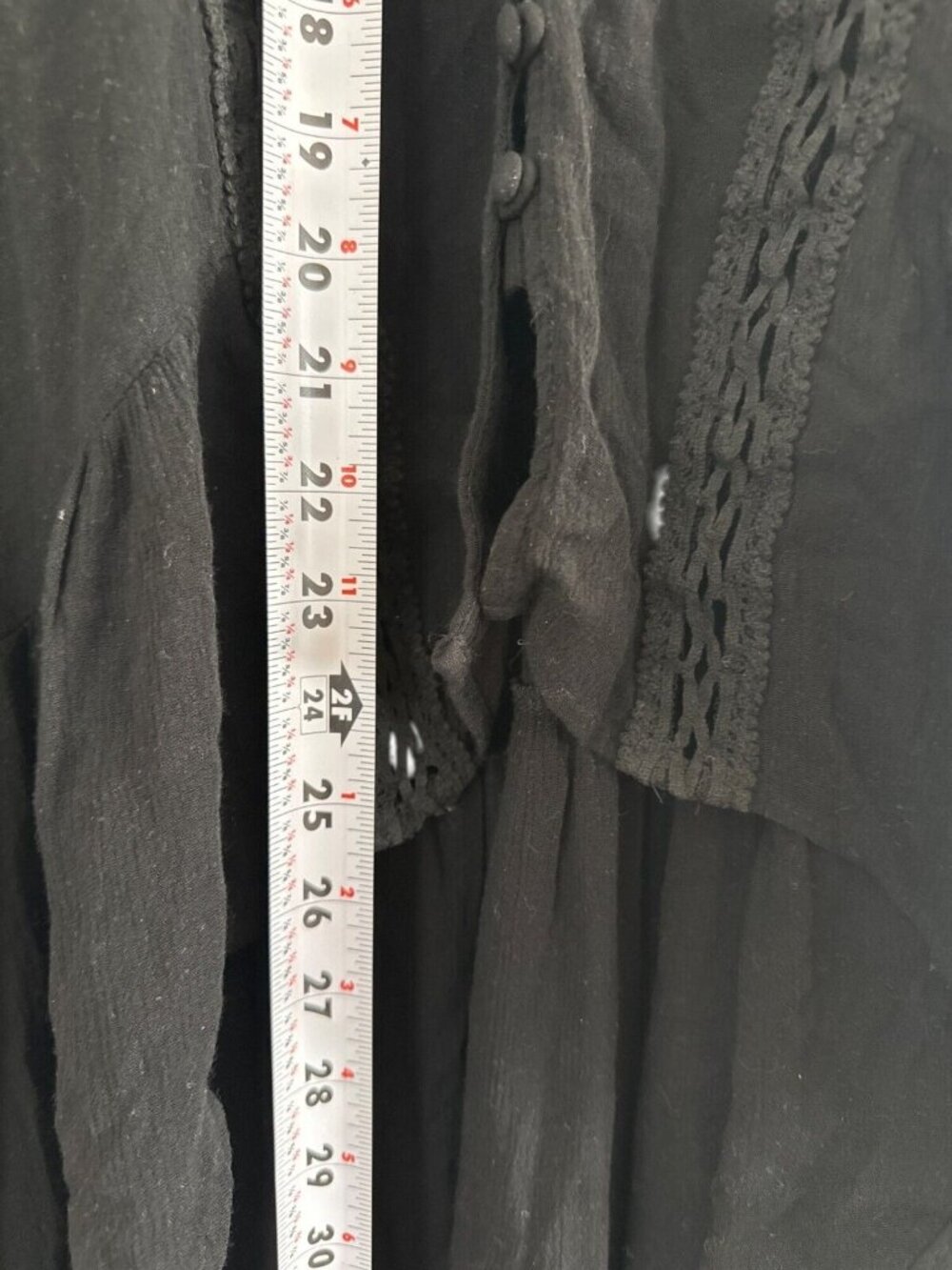 Vici black Flutter Sleeve Button Front Midi Dress - Picture 6 of 7